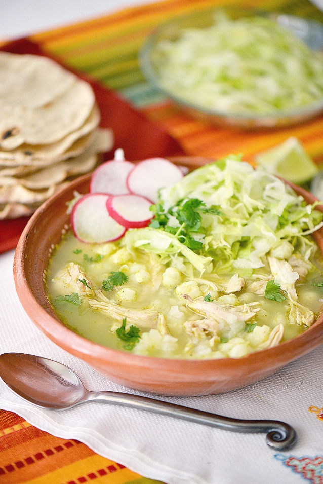 Green Pozole with Chicken (or Turkey) » Nibbles and Feasts
