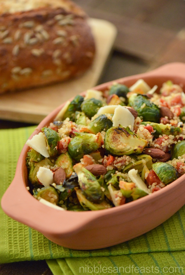 Brussels Sprouts Quinoa Salad » Nibbles and Feasts