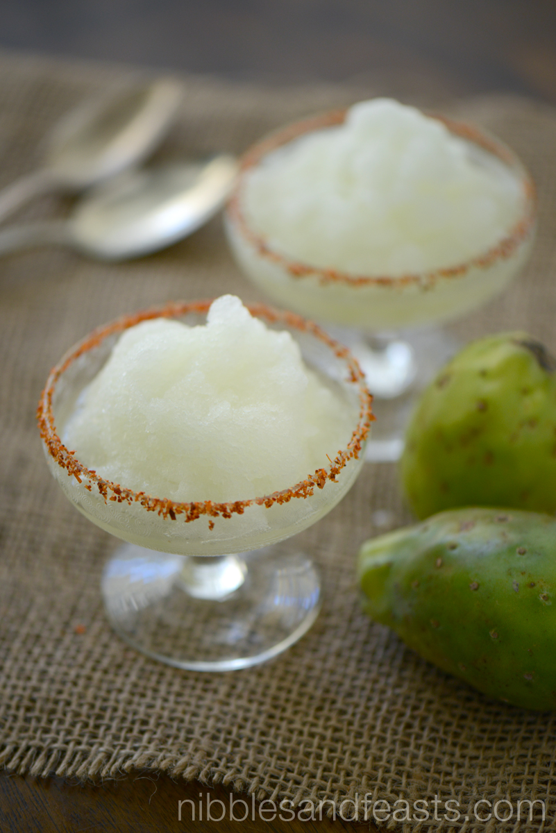 Green Prickly Pears Ice with Tequila