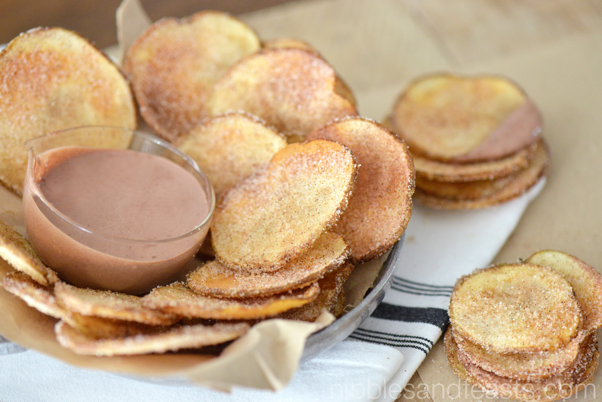 Churro Chips with Mexican Chocolate Crema