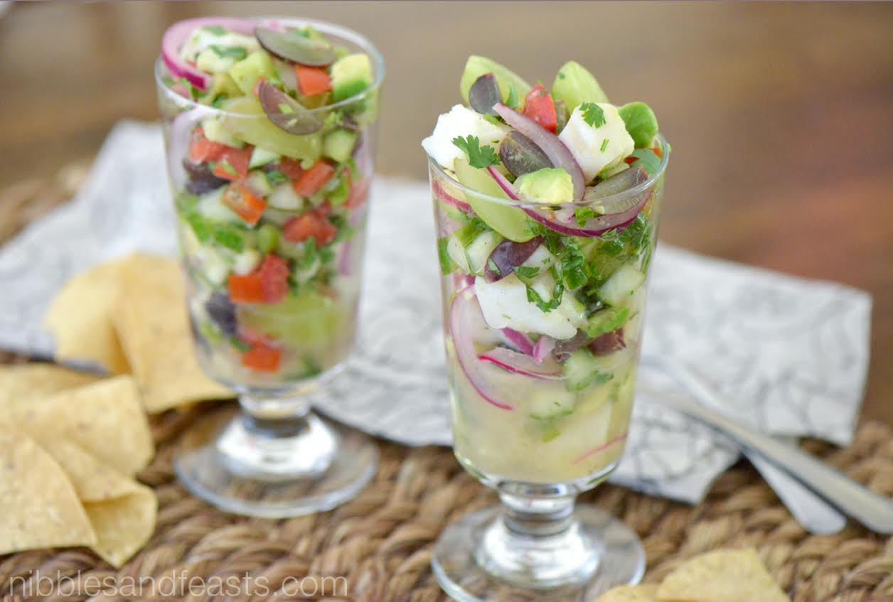 Fish Ceviche with Grapes