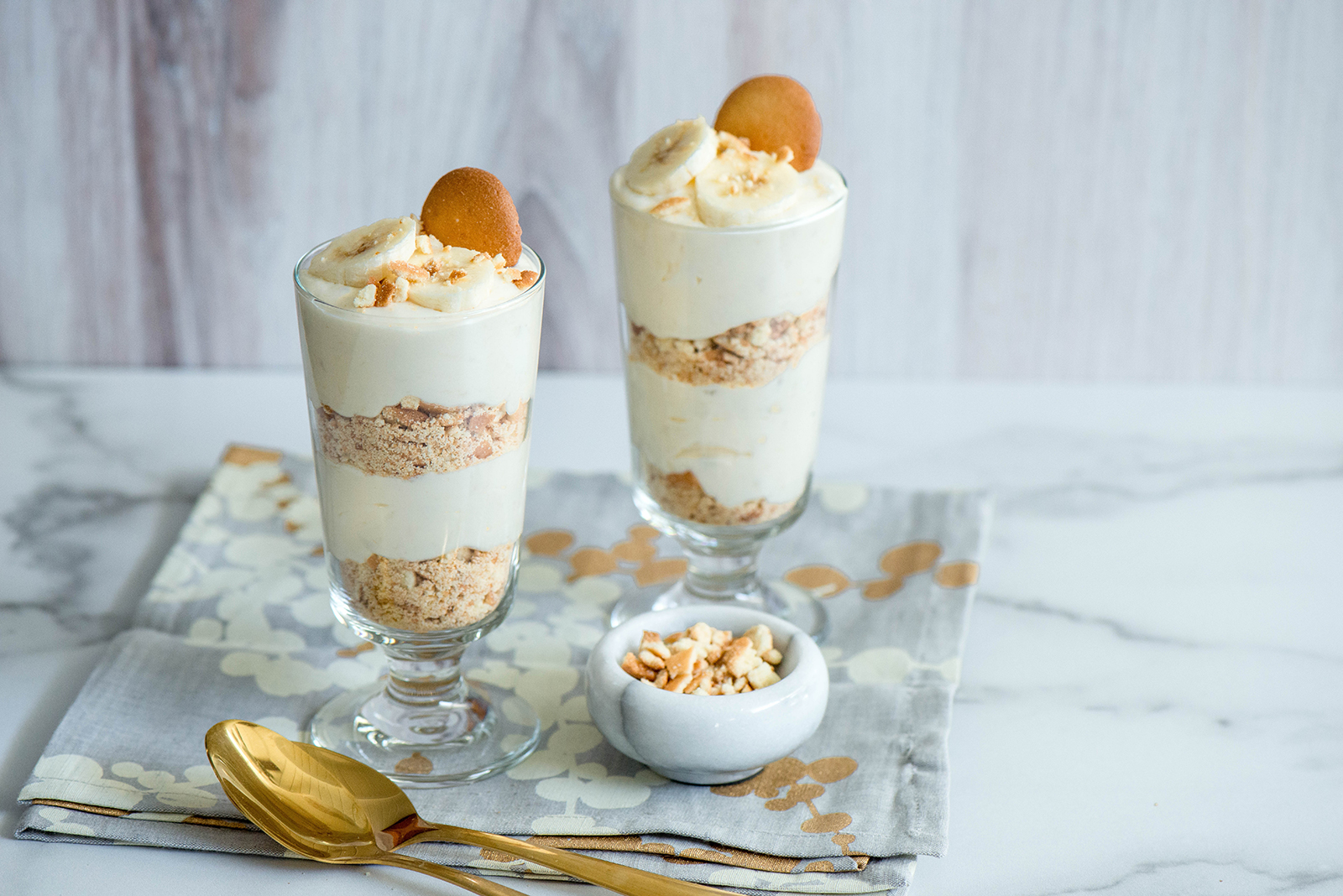 Banana Cream Parfait - Nibbles and Feasts